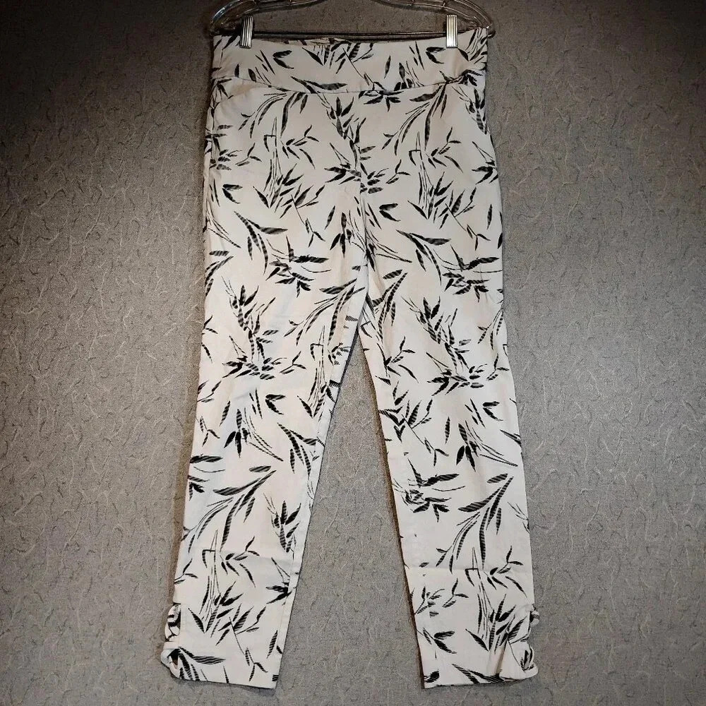 Cleo Women's White & Black Stretch Jeans NWOT in Size Large